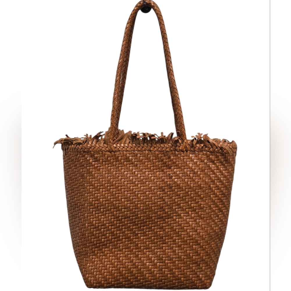 Loeffler Randall Leather Woven  Tote in Brown - Picture 3 of 12